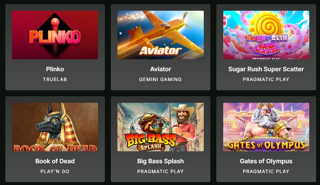 Winbeatz featured casino games